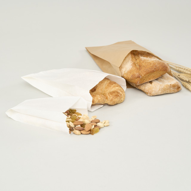 Saco kraft blanca 1/4 Kg 15,5x8x3 Alternativa