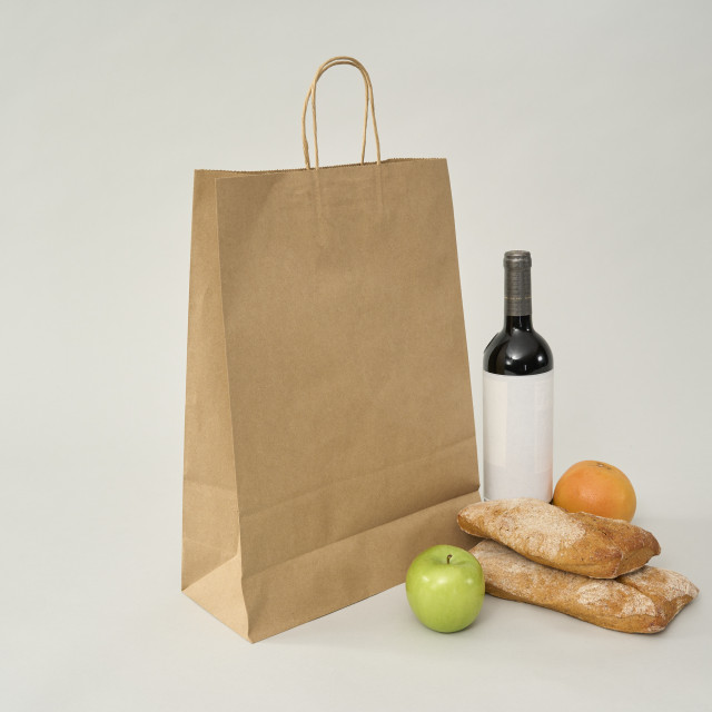 Caja 400 uds Bolsa de papel kraft 41x30x12 (cm) Alternativa