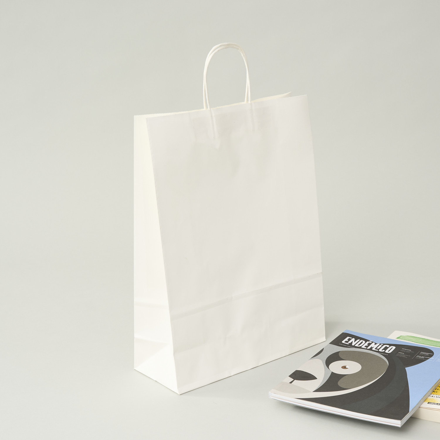 Bolsa de papel kraft blanca | 41x30x12 (cm)
