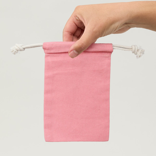 Saquito de algodón rosado 15x10 (cm)