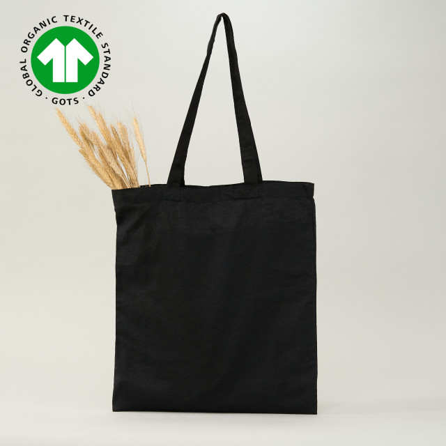 Bolsa de algodón Orgánico negra 42x38 (cm) Alternativa