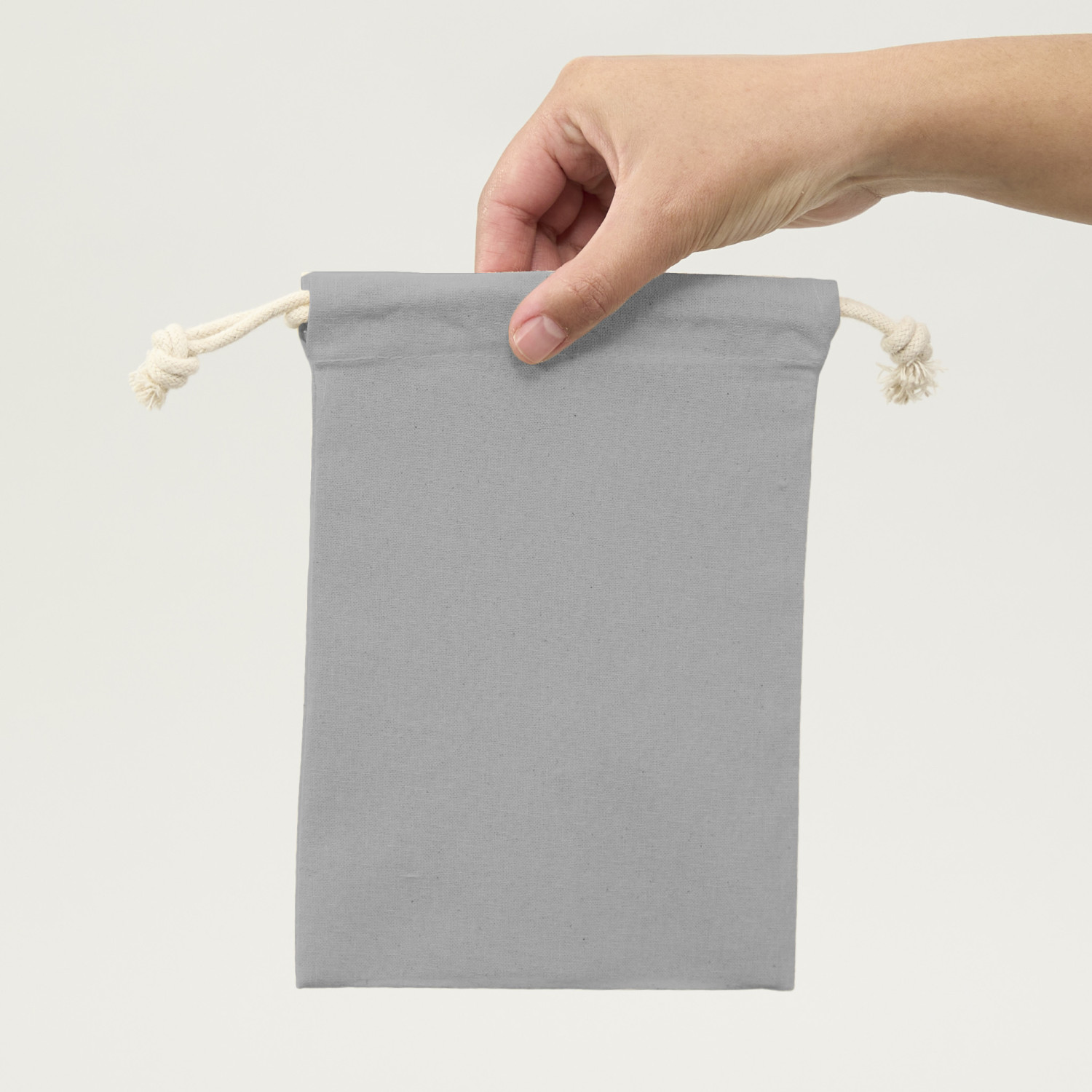 Saquito de Algodón gris 19x14 (cm)
