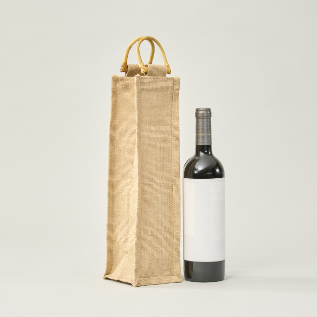Bolsa de Yute para 1 Botella de Vino 35x10x10 (cm) Alternativa