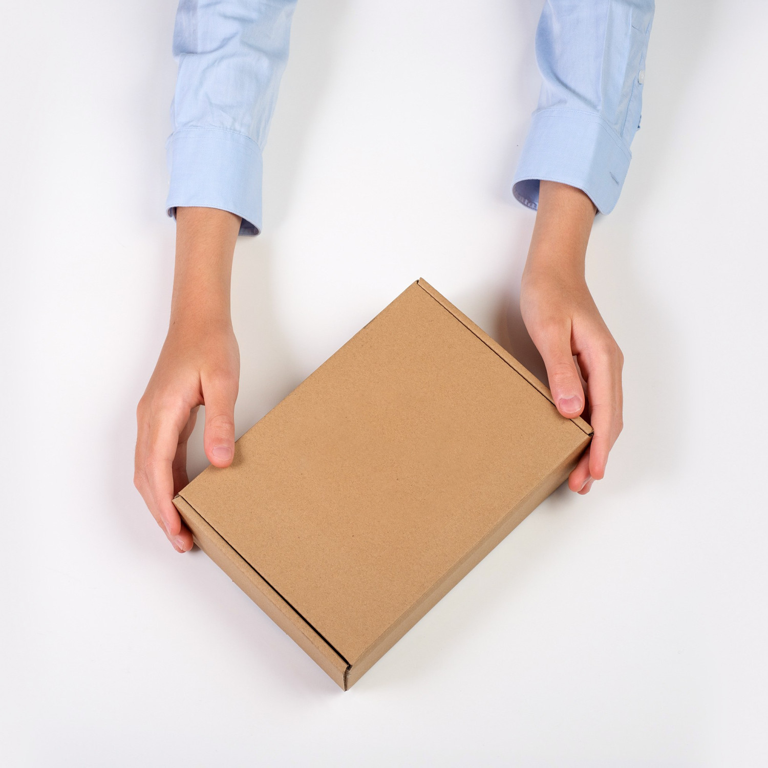 Caja autoarmable 23x16x5 kraft