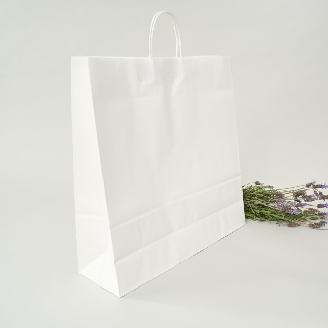 Bolsa de papel kraft blanco 48x45x15 (cm) Alternativa