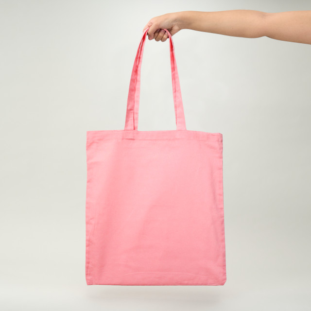 Bolsa de algodón rosado 42x38 (cm)