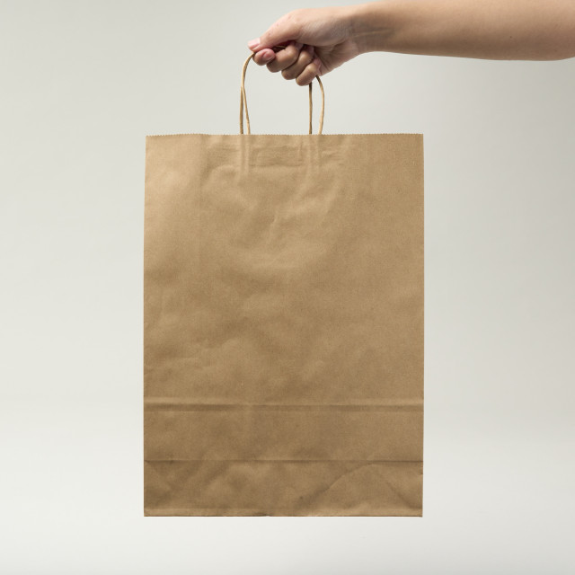 Caja 400 uds Bolsa de papel kraft 41x30x12 (cm)