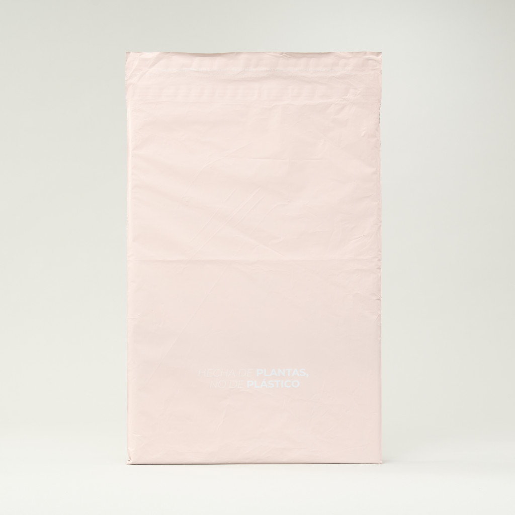 Bolsa compostable para Envíos Rosa 23x16 cm