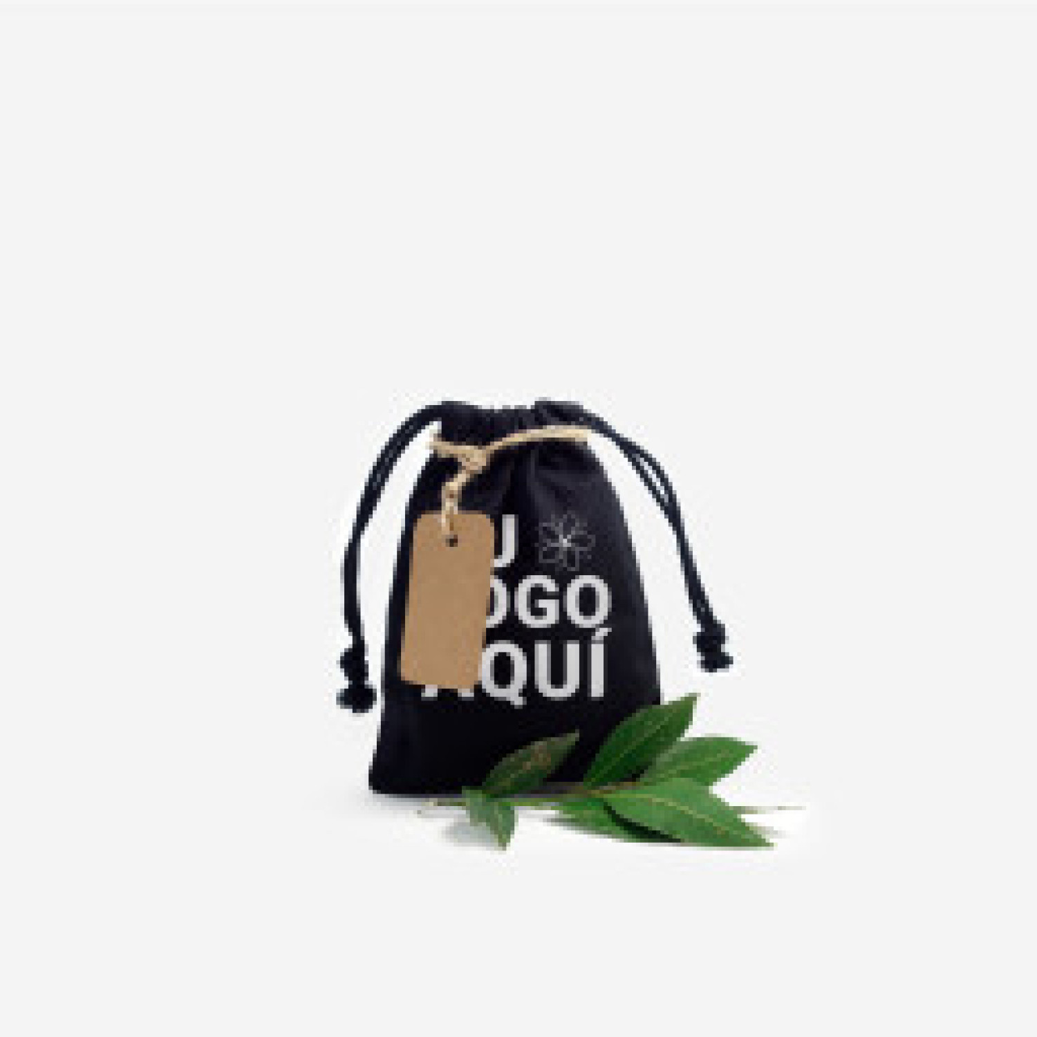 Saquito de algodón negro | 19x14 (cm)