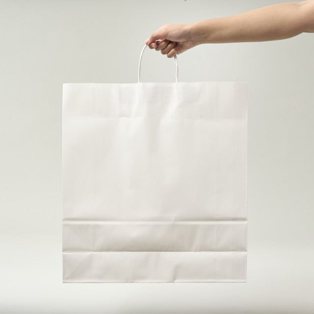 Bolsa de papel kraft blanco 48x45x15 (cm)