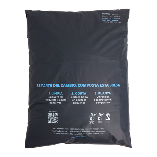 Bolsa compostable para envíos 59x42 (cm) Azul Alternativa