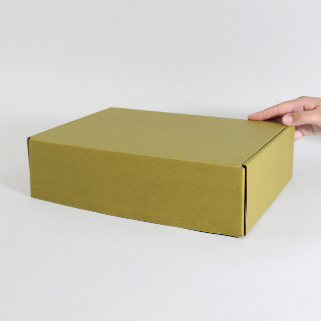 Caja autoarmable 30x20x8 amarillo