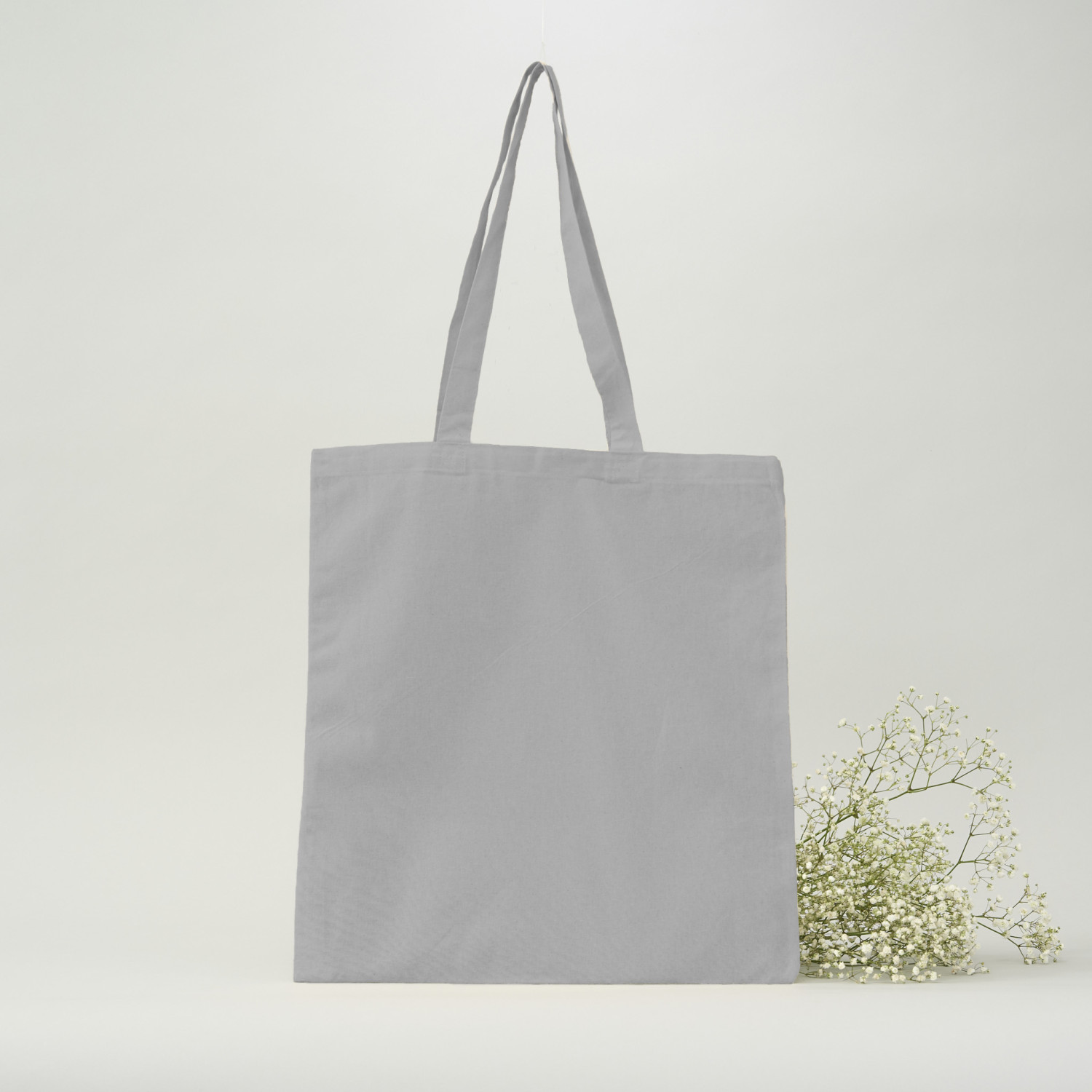 Bolsa de algodón gris | 42x38 (cm)
