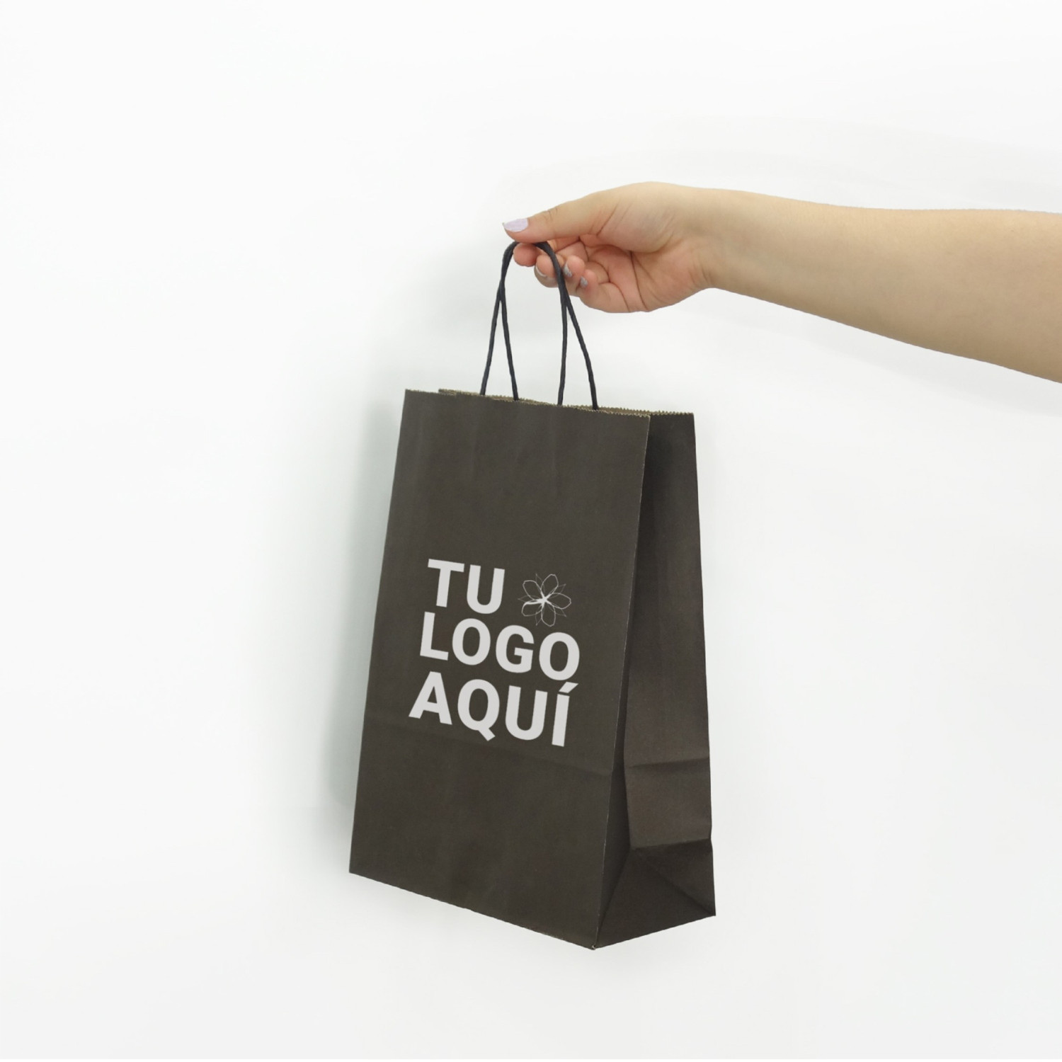 Bolsa de papel kraft negra | 30x22x10 (cm)