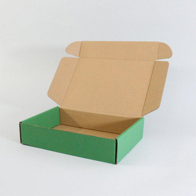 Caja autoarmable 23x16x5 verde Alternativa