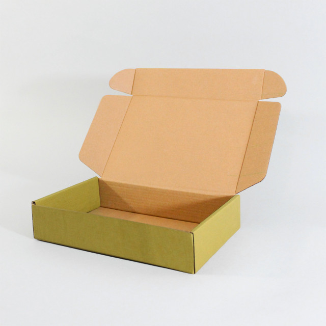 Caja autoarmable 23x16x5 amarilla Alternativa