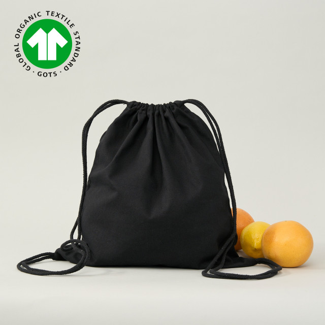 Mochila de Algodón Orgánico Certificado negro 6 onzas 42x38 (cm) Alternativa