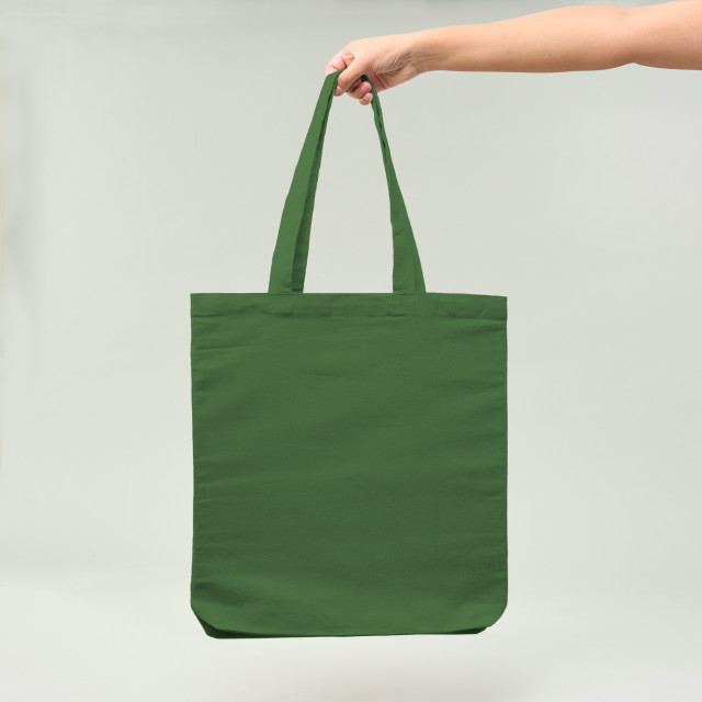 Bolsa de Algodón verde 42x38x6 (cm)