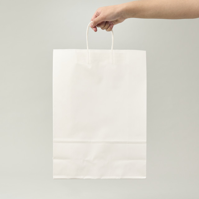 Bolsa de papel kraft blanco 41x30x12 (cm)