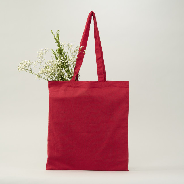 Bolsa de algodón roja | 42x38 (cm) Alternativa
