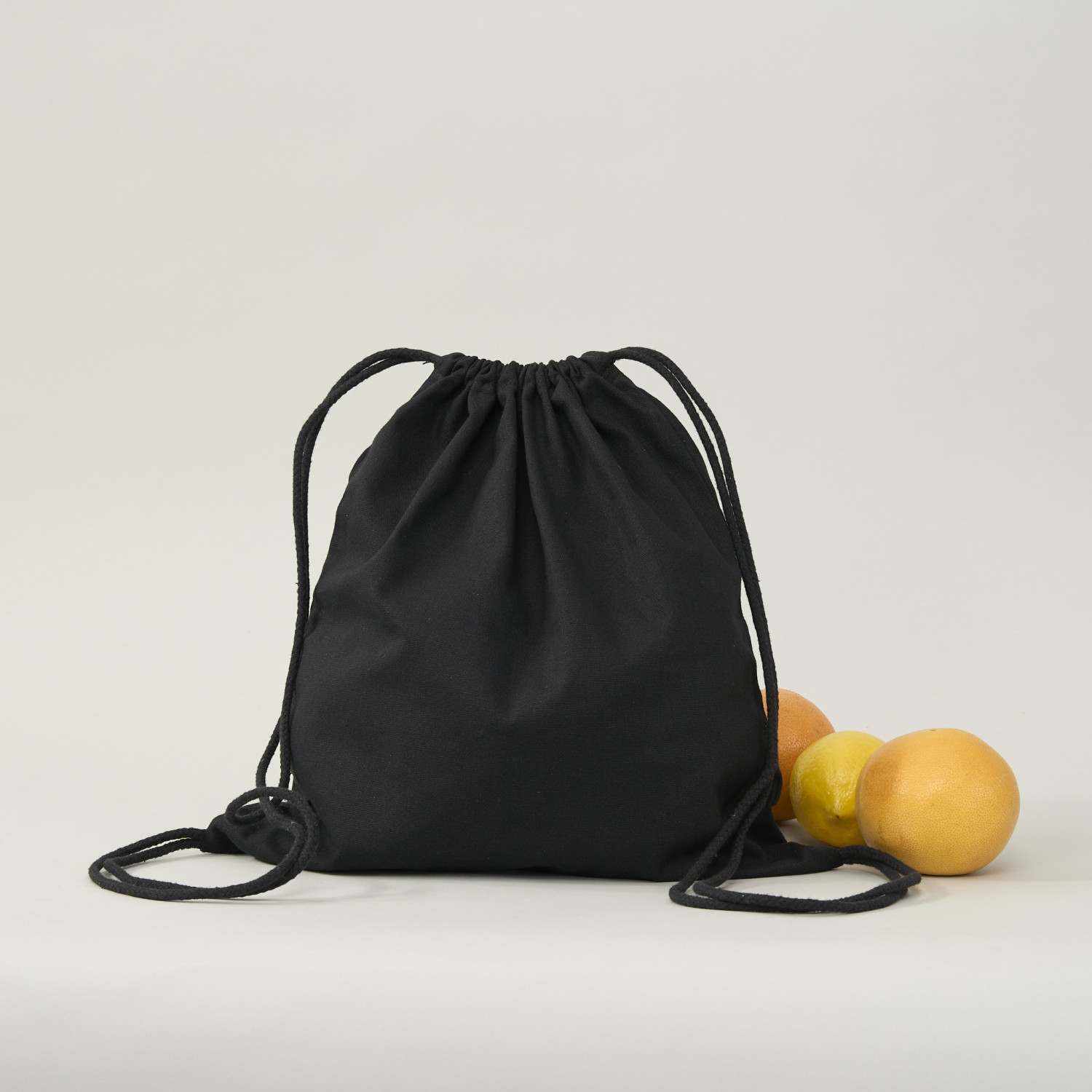 Mochila de algodón negra | 8 onzas | 42x38 (cm)