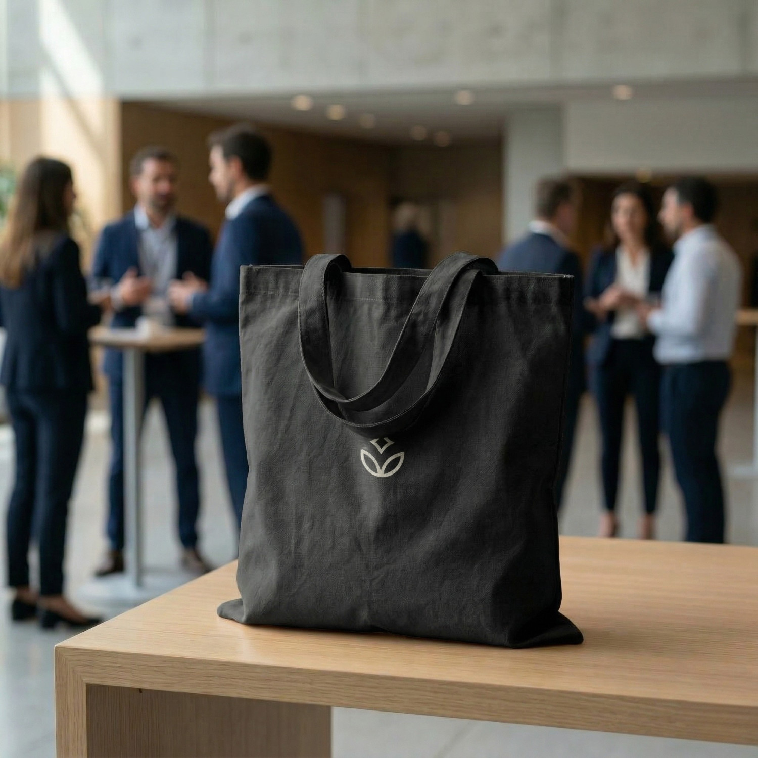 Bolsa de algodón negra | 42x38 (cm)