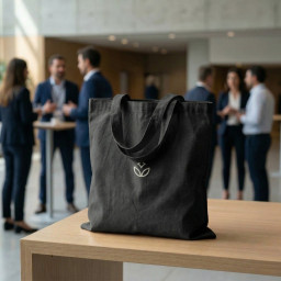 Bolsa de algodón negra | 42x38 (cm)