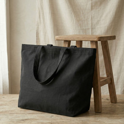 Bolsa de algodón negra | 40x58x20 (cm)