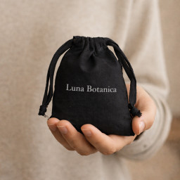 Saquito de algodón negra 15x10 (cm)