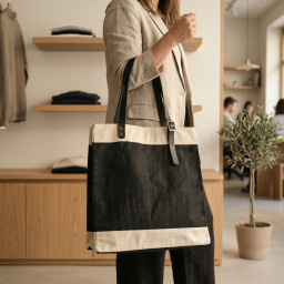 Bolsa de uso personal color negra 42x40x20 (cm)