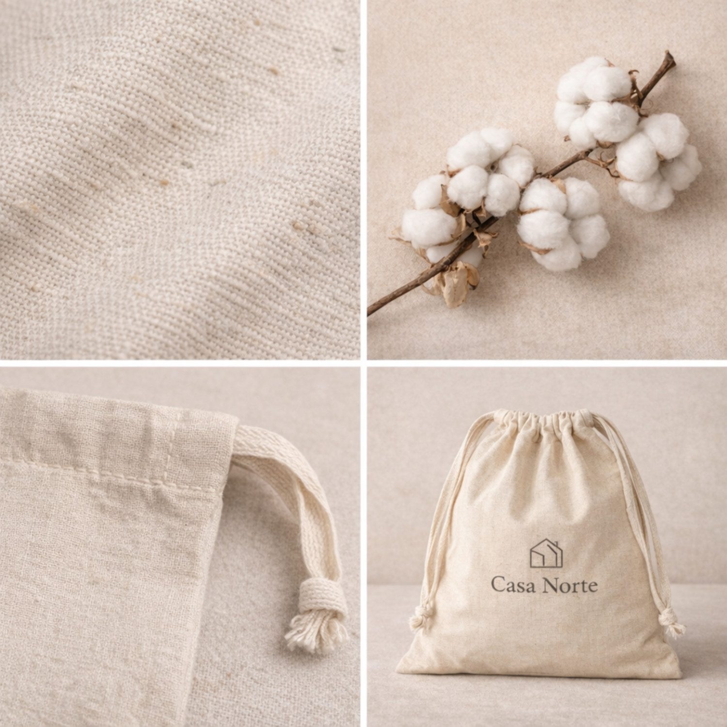 Saquito de algodón Orgánico Certificado 30x20 (cm)