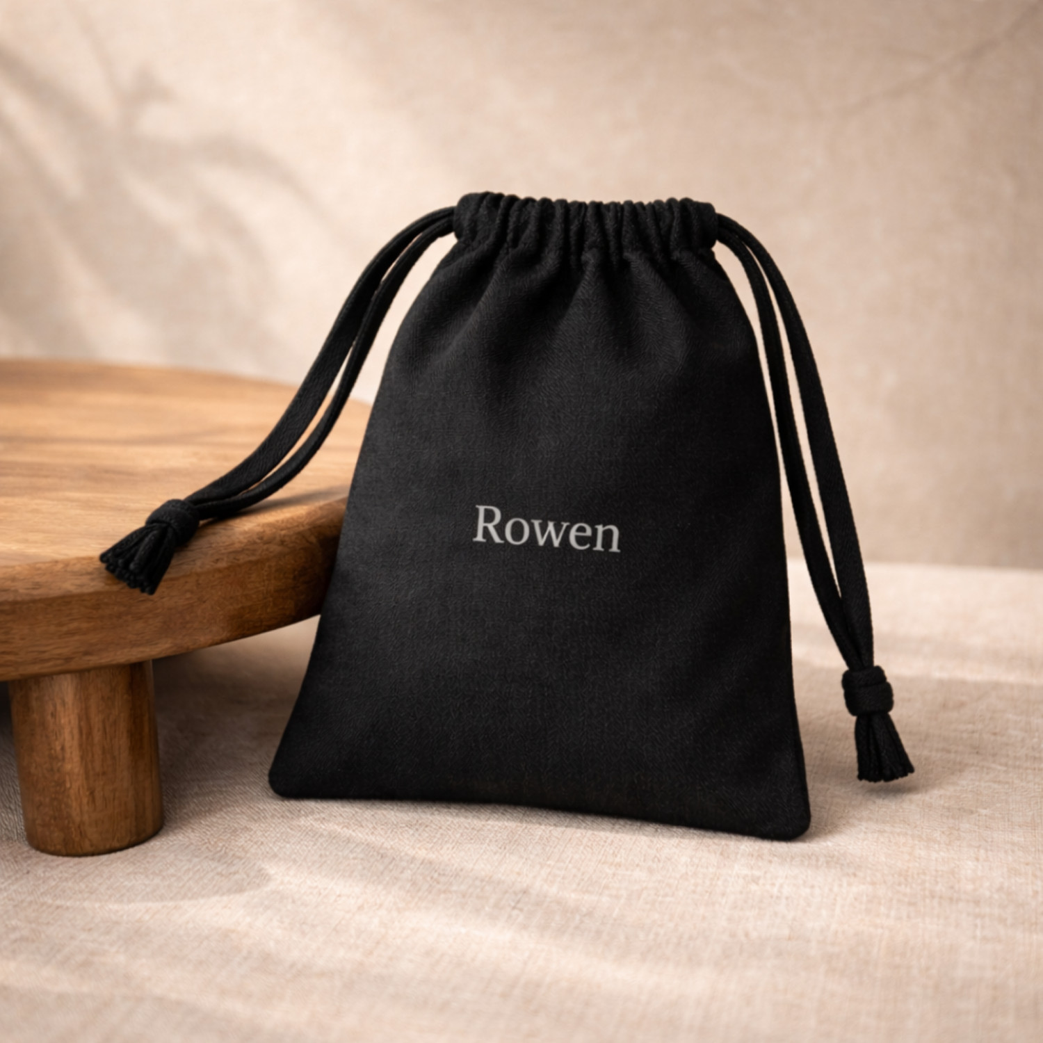 Saquito de algodón negra 15x10 (cm)