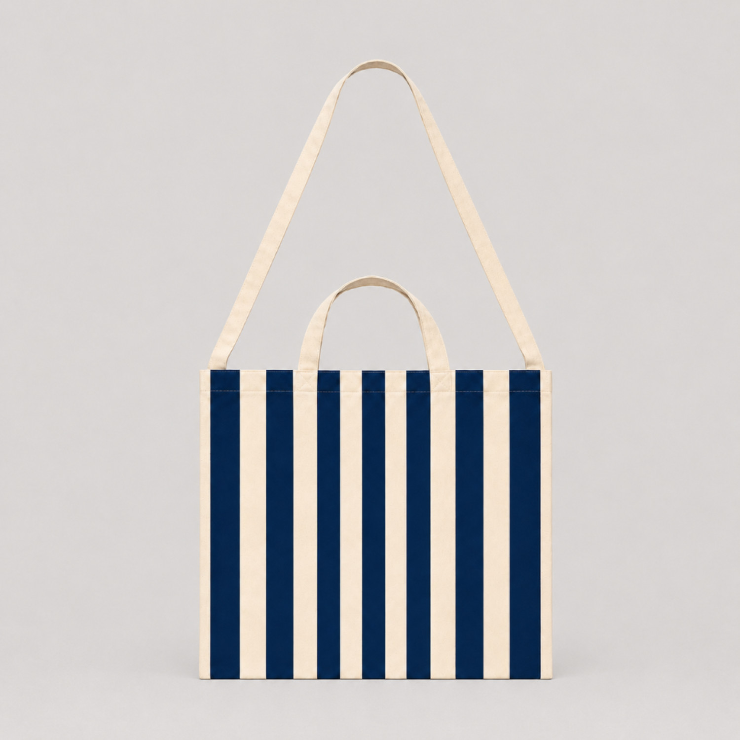 Bolsa de Tela Rayas Azul Oscuro| 47x38 cm | Doble Asa