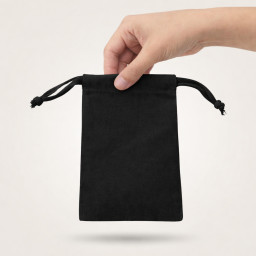 Saquito de algodón negra 15x10 (cm)