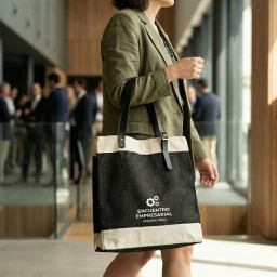 Bolsa de uso personal color negra 42x40x20 (cm)