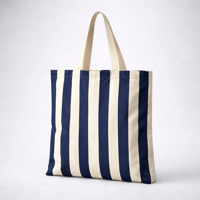 Bolsa de Tela Rayas Azul Oscuro | 42x38 cm