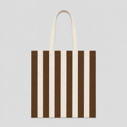 Bolsa de Tela Rayas Marrón | 42x38 cm