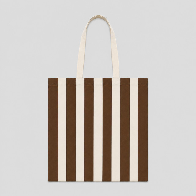 Bolsa de Tela Rayas Marrón | 42x38 cm