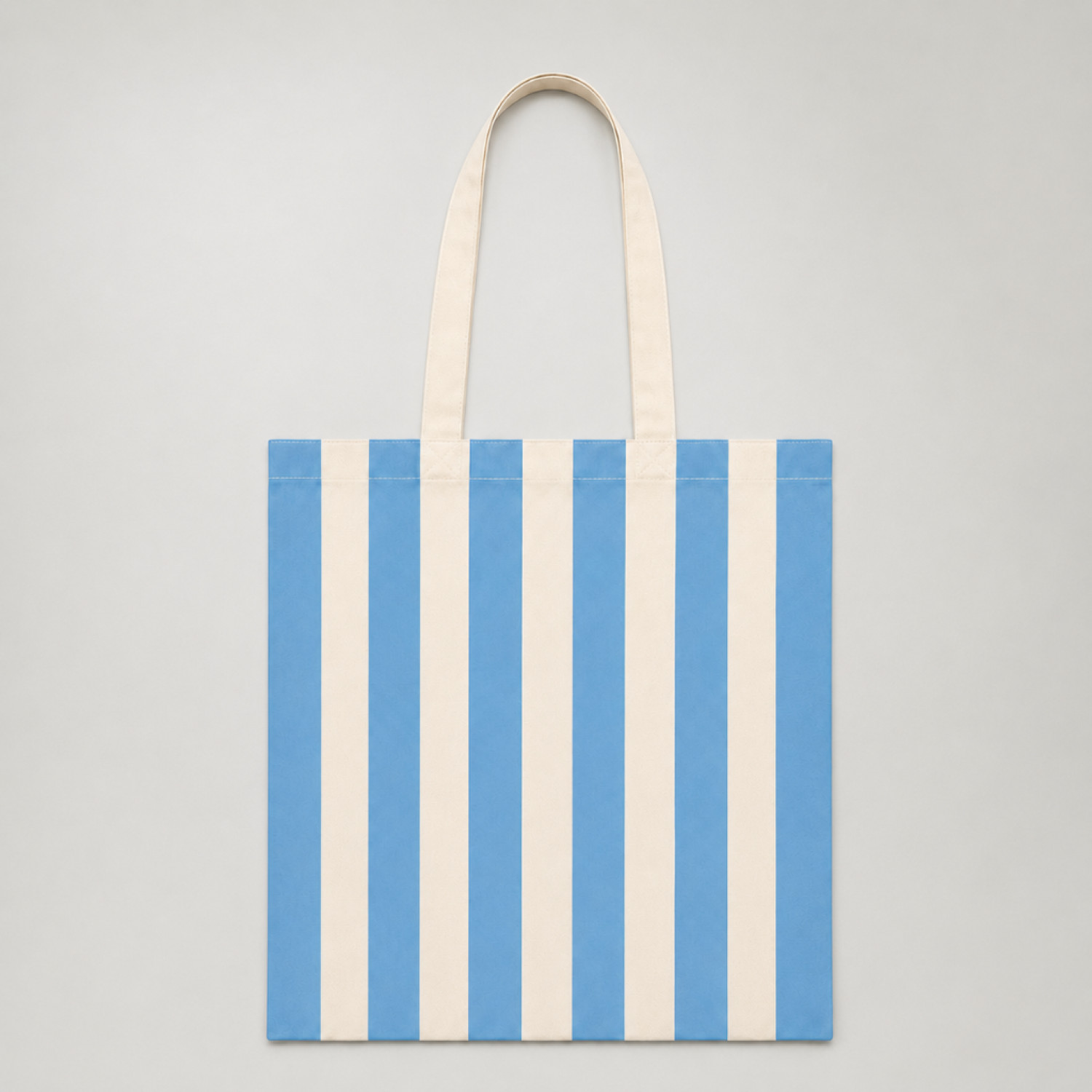 Bolsa de Tela Rayas Azul Claro | 42x38 cm