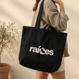 Bolsa de algodón negra | 40x58x20 (cm)