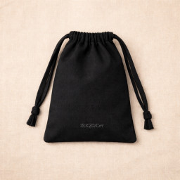 Saquito de algodón negra 15x10 (cm)