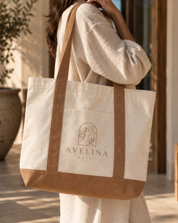 Tote de algodón peinado personalizado