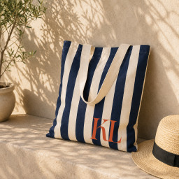 Bolsa de Tela Rayas Azul Oscuro | 42x38 cm
