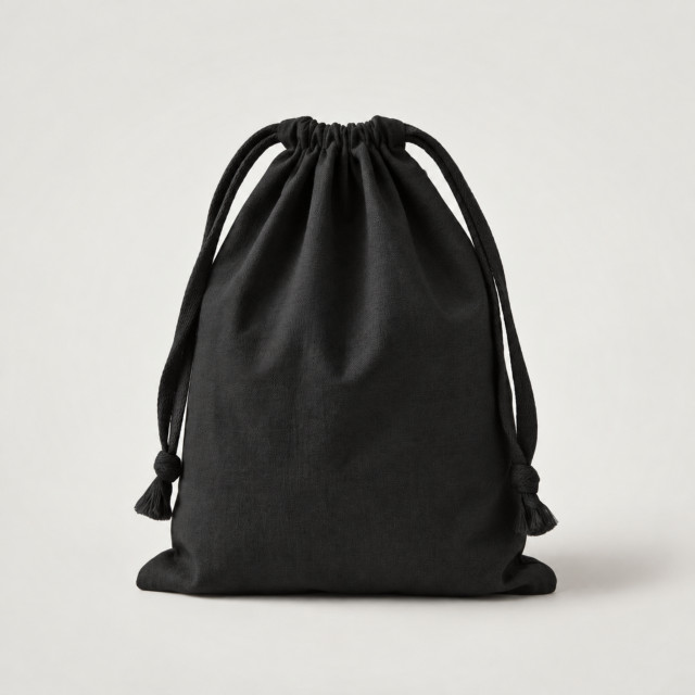 Saquito de algodón negra 30x20 (cm)