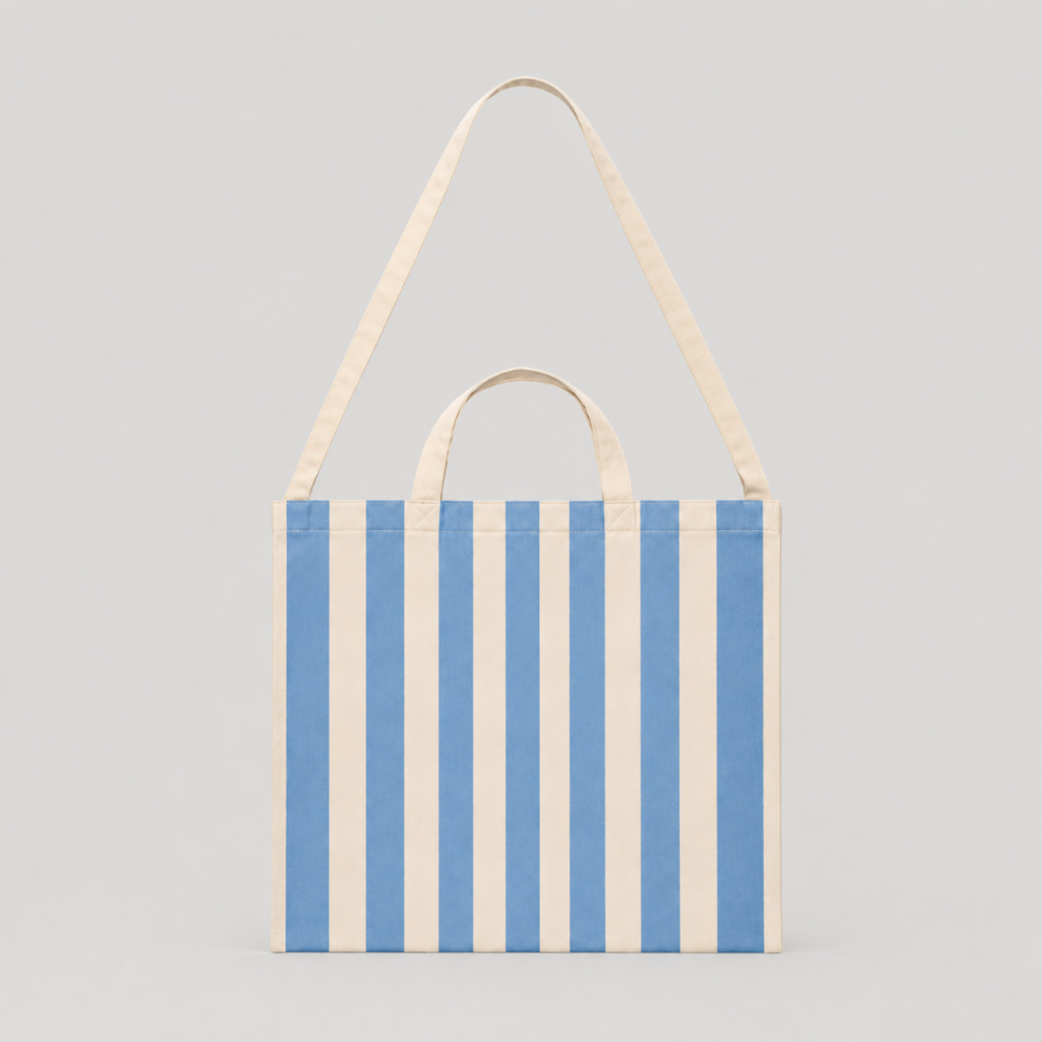 Bolsa de Tela Rayas Azul Claro | 47x38 cm | Doble Asa