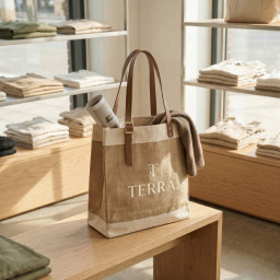 Bolsa de uso personal color natural 42x40x20 (cm)