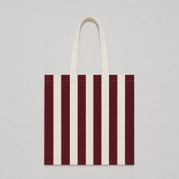 Bolsa de Tela Rayas Burdeos | 42x38 cm