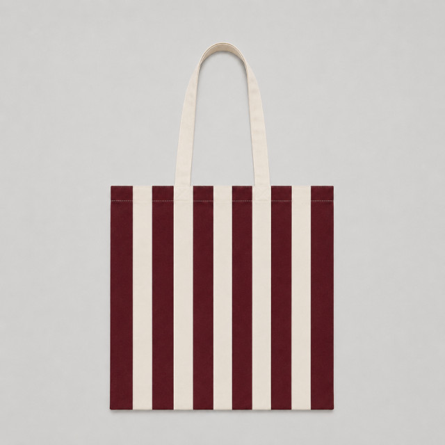 Bolsa de Tela Rayas Burdeos | 42x38 cm