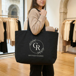 Bolsa de algodón negra | 40x58x20 (cm)