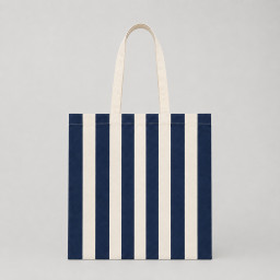 Bolsa de Tela Rayas Azul Oscuro | 42x38 cm